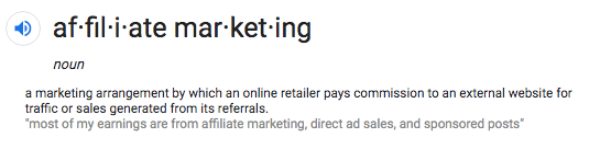 affiliate marketing definition