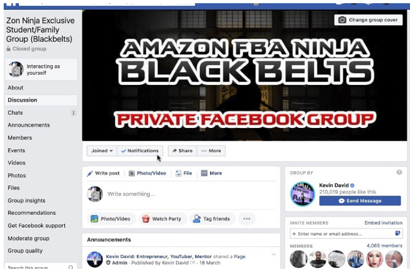 Amazon FBA Ninja Facebook Group