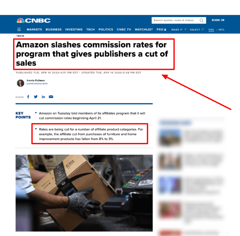 Amazon Cuts Affiliate Comissions