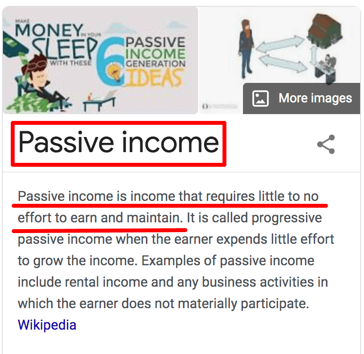 Definition Of Passive Income