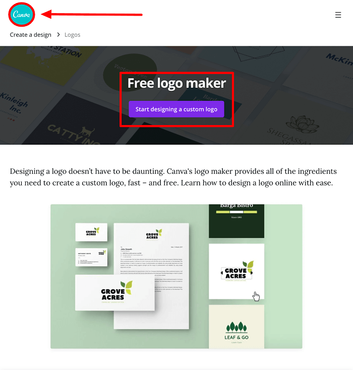 Start a Cookie Company Canva Logo Design