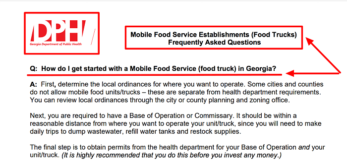 Start a Food Truck Business Department of Public Health