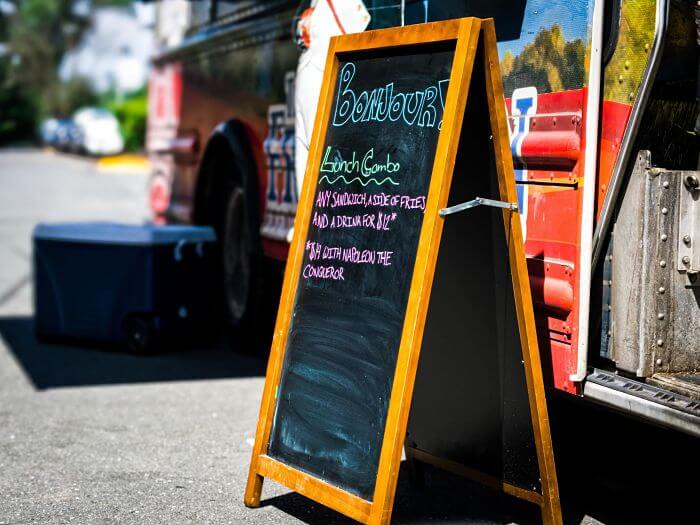 Start a Food Truck Business Menu Board