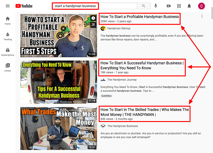 Start a Handyman Business Youtube Videos