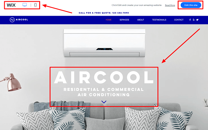 Start an HVAC Business Wix Website Template