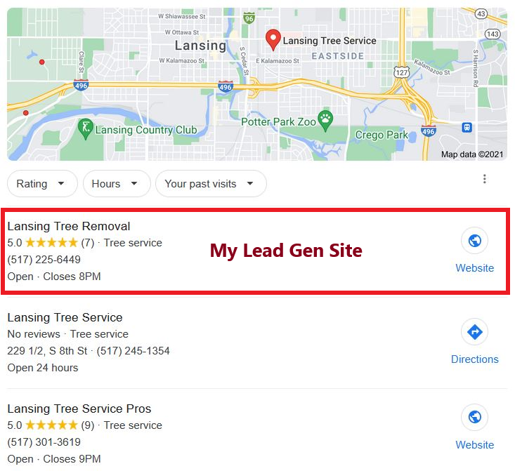 Lansing Tree Service Lead Gen Property